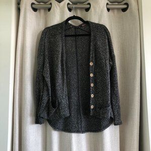 Heathered Grey Dolman Knit Cardigan